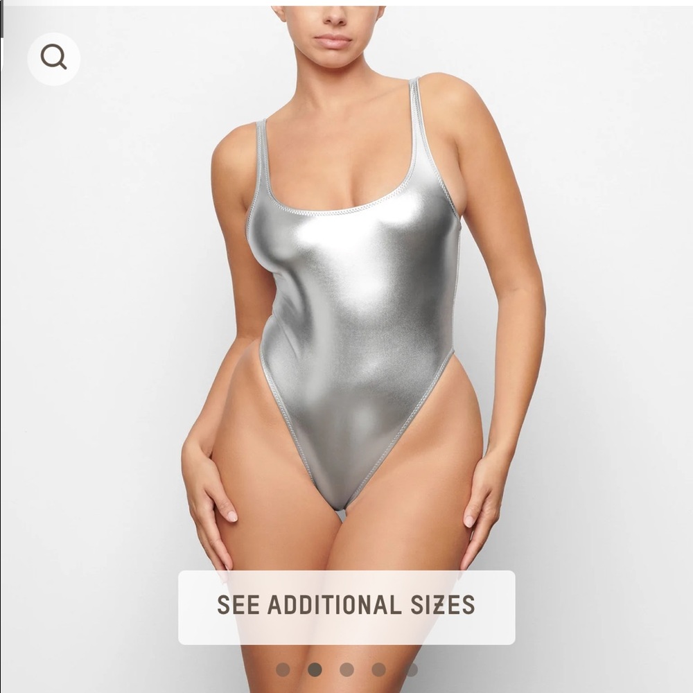 Skims chrome one piece swimsuit